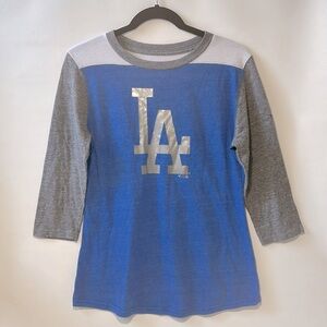 Los Angeles Dodgers Women's Tri-Blend 3/4 Sleeve Raglan T-Shirt